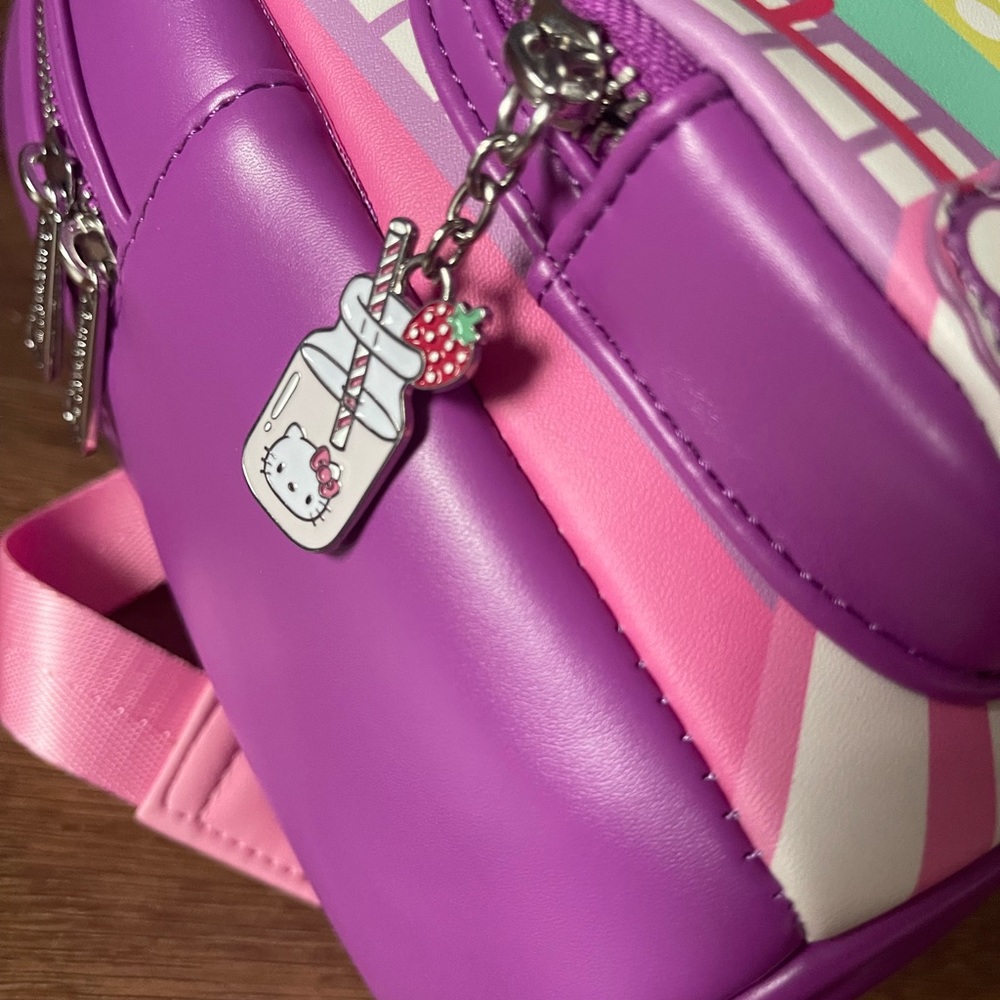 LOUNGEFLY (Sanrio)-NWT Mini Faux Leather Character Backpack - Picture 4 of 14